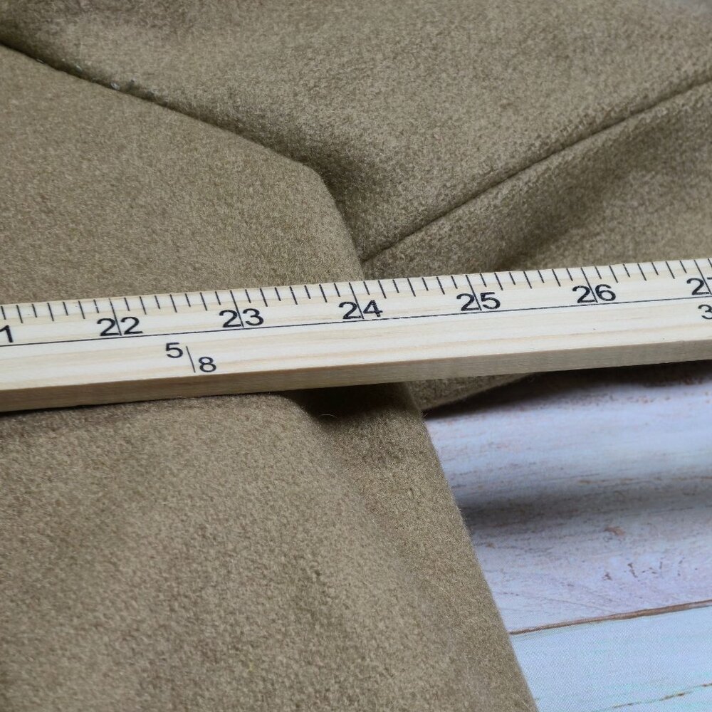 Vintage H.I.S Mens Camel Coat With Faux Fur Lining & Shawl Collar Button Closure - Picture 7 of 9